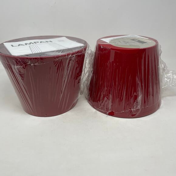 Ikea Lampan Red Retro Small Table Accent Lamp Lamps Pair Set of 2 New Unopened - Picture 1 of 11